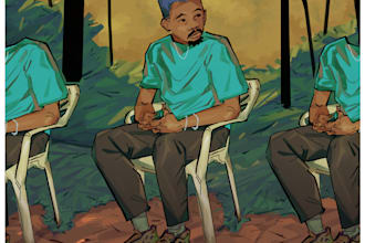 draw a custom stylized portrait illustration