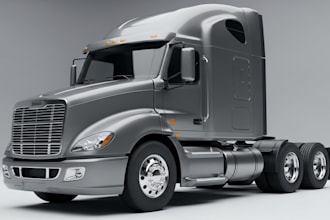 create realistic 3d truck models for games, renders, and animation