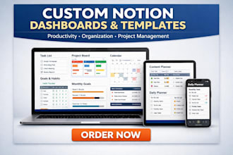 build notion dashboard notion expert notion template notion for productivity