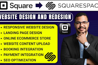 square website design square online store seo redesign squarespace square design