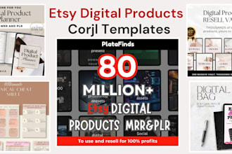 design etsy digital products with corji templates for etsy shop