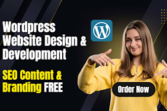 design a professional wordpress website with content