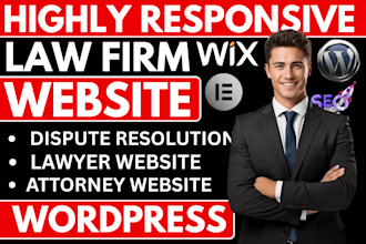 design a professional law firm, lawyer, attorney, dispute resolution website