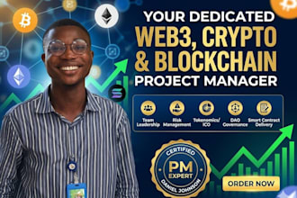 be your expert web3,nft,defi and blockchain project manager