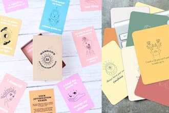 design motivational cards, affirmation cards, kids flashcards, game card
