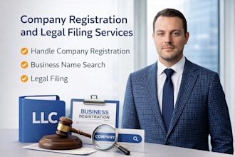 handle company registration, business name search and legal filing