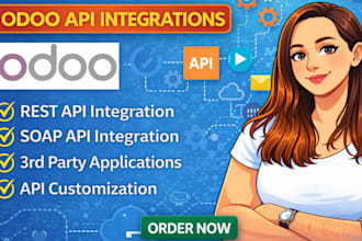 develop odoo ecommerce website, customization and API integration