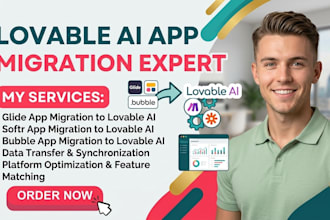 migrate no code app glide app softr app bubble app to lovable ai