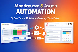 build a custom monday com or asana workflow with automation