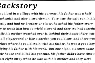 write a backstory for your dnd, rpg, npcs or ttrpg character