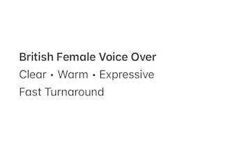 record a natural british female voice over