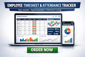 create employee attendance timesheet tracker automation, work schedule tracker