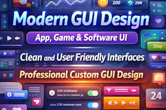 create professional gui design for mobile app, web app