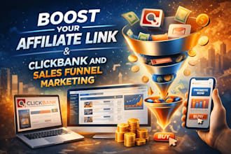 boost your affiliate link with click bank and sales funnel marketing