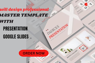 design master template with google slide and presentation