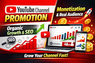 promote your youtube channel with organic growth and SEO