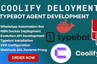 deploy n8n docker coolify typebot evolution api on your vps server automate task