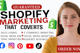 promote shopify store marketing with shopify ads seo marketing sale funnel