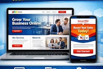 design zoho sites website or landing page for your business
