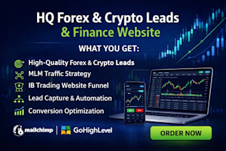 hq forex and crypto leads, MLM traffic and build ib trading website system