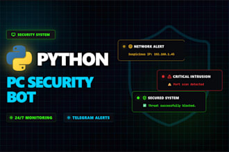 custom python PC security bot with telegram alerts