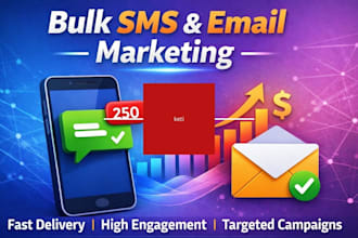 send bulk SMS SMS marketing bulk email blast and text message advertising