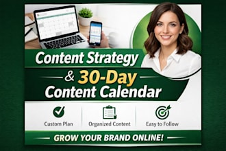 create a content strategy, content plan and content calendar