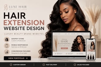 build professional shopify store for beauty products and hair extensions
