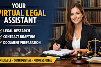 do legal writing, research and contract drafting as your legal assistant