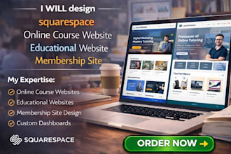 design squarespace online course website educational website membership site