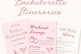 design your bachelorette itinerary and invitations