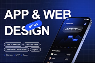 design mobile app and website UI UX with user flow in figma