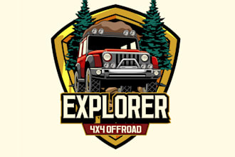 create high quality and beautiful jeep logo design
