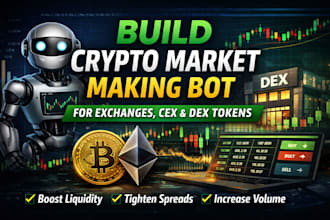 build crypto market making bot for exchanges, cex, dex or token