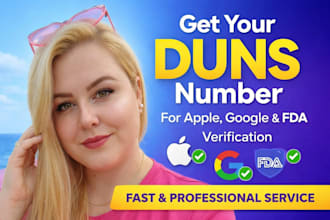 help with d u n s number for apple, google, fda form dun bradstreet