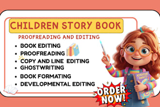 write or edit children story book proofread kids book editor
