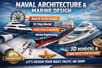 naval architecture boat yatch design 3d ship model hull form marine engineering