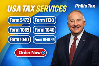 file irs form 5472, 1040, 1040nr, 1120 and US llc tax for foreign owners