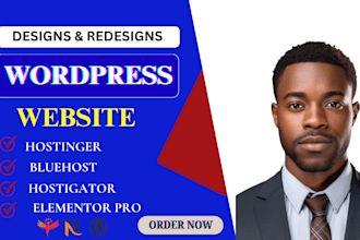 build wordpress website on bluehost hostinger godaddy elementor elementor pro