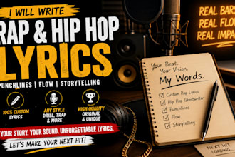 write powerful rap and hip hop lyrics tailored to your style
