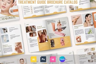 design brochure lookbook catalog menu guide for beauty skincare medspa cosmetics