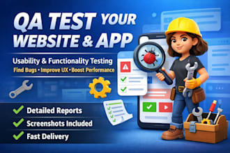 qa test usability manual functionality of your website app and review