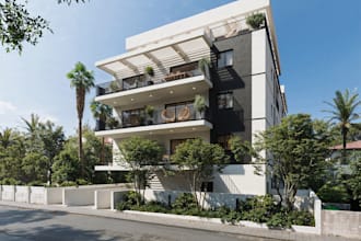 creat apartment exterior rendering