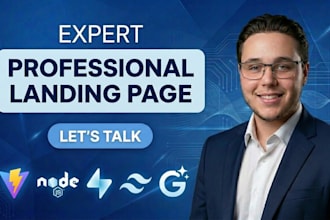 professional landing page with sleek UI UX optimized for maximum conversions