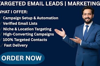build and manage email marketing campaign list and lead in the targeted location