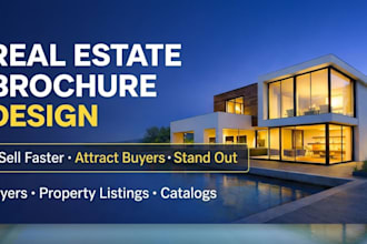real estate brochure investment flyer and property listing catalog