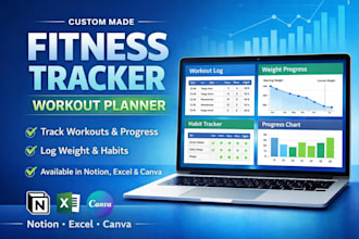 fitness tracker spreadsheet notion fitness tracker canva workout plans