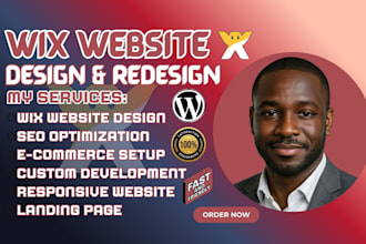 design a professional and responsive wix website, wix redesign