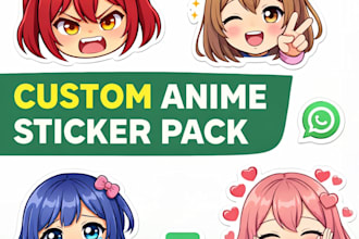 create custom anime whatsapp sticker pack