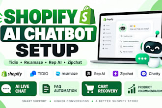 setup shopify ai chatbot live chat helpdesk and support automation